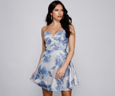Vivi Formal Partykleid aus gewebtem Folienglitzer